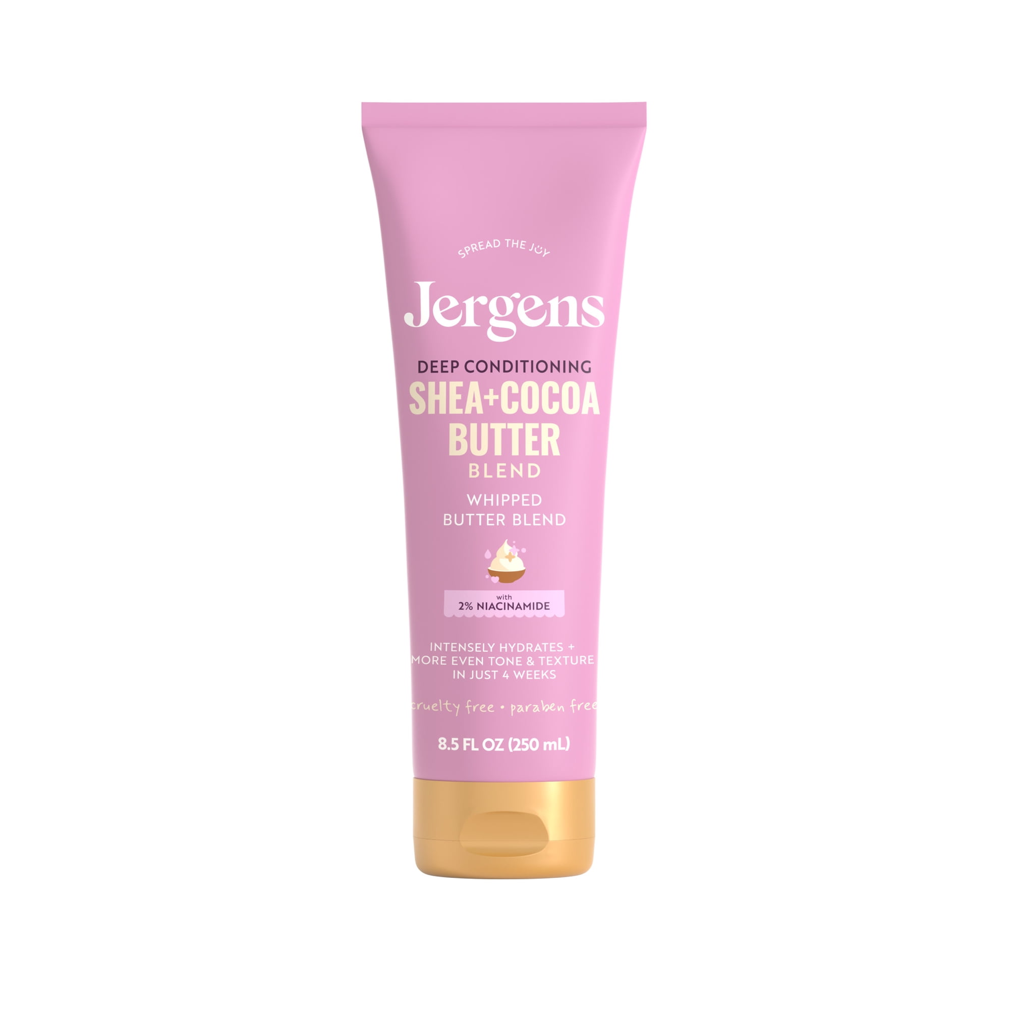 Jergens Deep Conditioning Lotion Shea + Cocoa Whipped Body Butter, Vitamin E, Dry Skin, 8.5 fl oz