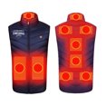 thumbnail image 2 of REORIAFEE Heating Vest Unisex Outdoor Warm with 9 Heating Zones Electric Heated Coat without Power Bank Heated Jacket Hunting Hiking Vest Navy S, 2 of 6
