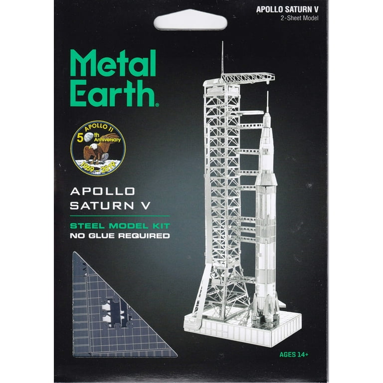 Metal Earth 3D Metal Model Kit - Apollo 11 Saturn V - Walmart.com