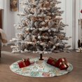 thumbnail image 5 of Salouo Cute Owl Christmas Tree Skirt 30" Farmhouse Christmas Decorations Snowman Xmas Tree Skirt Tree Mat for Holiday Party Decor, 5 of 8