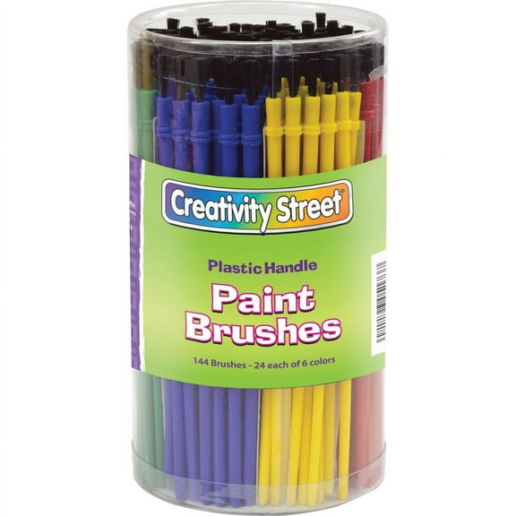 Creativity Street Canister of Paint Brushes - 144 Brush(es) Plastic | Bundle of 5 Sets
