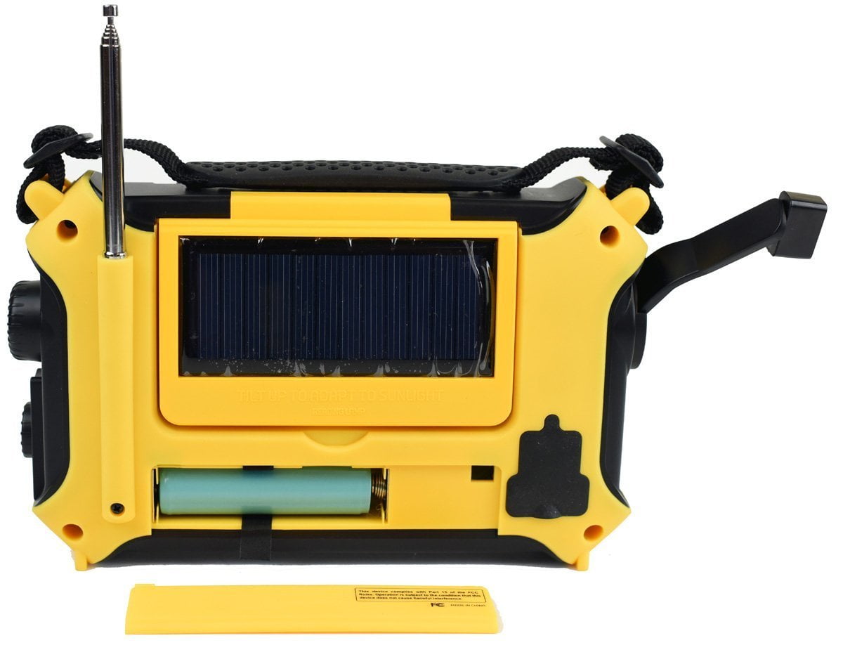 Kaito KA500L AM/FM Shortwave Solar Crank Emergency Weather Radio with Dynamo, Yellow