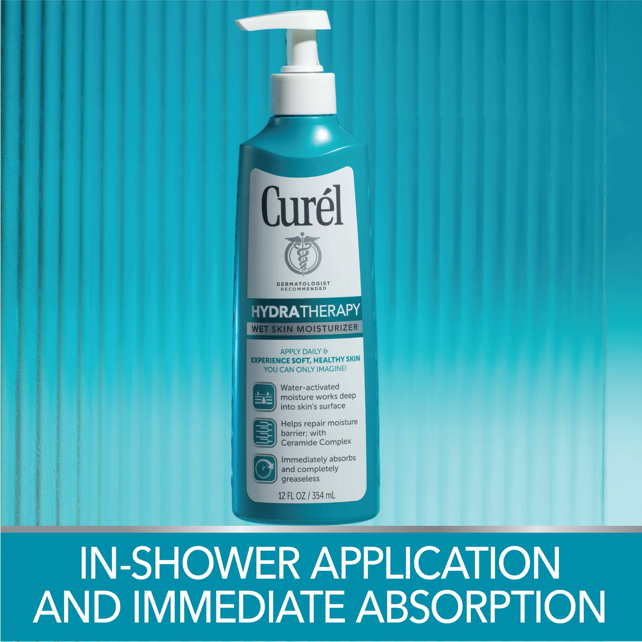Curél Hydra Therapy Wet Skin Moisturizer Lotion with Advanced Ceramide Complex, 8 oz