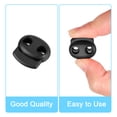 thumbnail image 4 of Uxcell 40Pack 5mm Plastic Cord Locks Double Hole Spring Toggle Stopper, Black, 4 of 7
