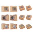 thumbnail image 1 of EeaseMX 12 cajas de embalaje para pasteles y postres con ventana de papel, ideal para panadería, cupcakes y Navidad., 1 of 7
