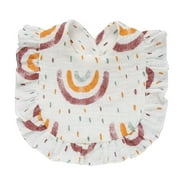 Cotton Gauze Baby Bib Newborn Feeding Bib Burp Cloths Floral Ruffle Boys Girls Nursing Saliva Towel Bandana Baby Accessories A-13-for 0-2 year
