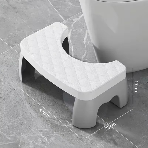 Non-Slip, Portable Squat Toilet with Removable Seat white
