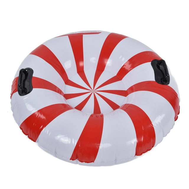 Tube à Neige pour Adultes, Tube à Neige Rond d'Hiver Accessoire de Ski Tube à Neige Gonflable Finition de Luxe