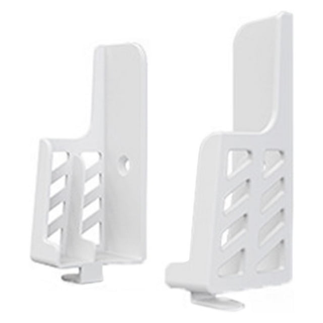 Yinanstore Support Mural Universel pour Tablette, Organisateur de Téléphone Angle de Vision Réglable Support de Rangement Double-Grain Stable, pour Cuisine Salle de Bain, Blanc