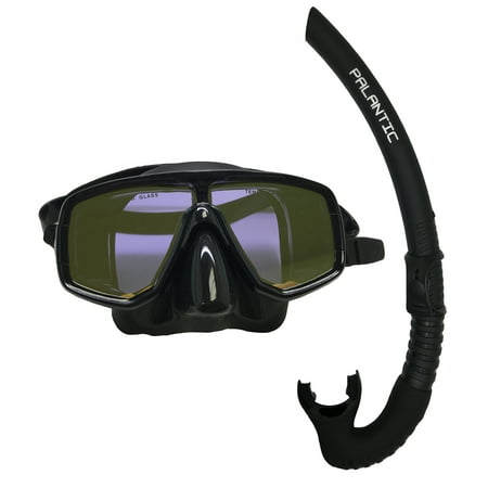 Scuba Choice Dive Mask With Yellow Mirror Coated Lense + Black Snorkel (Best Gopro Setup For Scuba Diving)