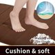 thumbnail image 2 of Alfombra de baño de espuma viscoelástica POWKOL, 61 x 91 cm, cómoda, suave, con gran absorción de agua, lavable a máquina, antideslizante, gruesa, fácil de secar, color marrón, 2 of 7