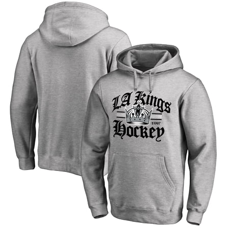 Men s Ash Los Angeles Kings Hometown Collection The Crown Pullover Hoodie