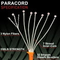 thumbnail image 2 of XKDOUS 550 Paracord 120ft Orange Parachute Cord, 100% Nylon 7 Strand Inner Core Type III Tactical Paracord Rope, Outside Survival Gear for Bracelets, Lanyards, Handle Wraps, Camping & Hiking, 2 of 5