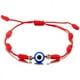 thumbnail image 5 of 6 pulseras de mal de ojo hechas a mano con cuerda trenzada a juego, pulseras ajustables con dijes, relación de éxito, joyería de la suerte, 5 of 5