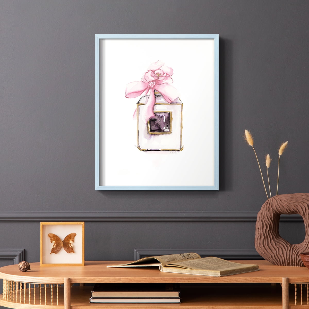Eau De Toilette in Paper Solid Wood 11 x 14 Framed Print