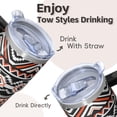 thumbnail image 4 of Bohemian 20oz Tumbler with Lids & Straws, Insulated Stainless Steel Travel Coffee Cup, Double Wall Vacuum, Leakproof for Hot Cold, 4 of 5