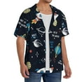 thumbnail image 4 of Disketp Men's Hawaiian Space Print Shirts Button Down Holiday Beach Shirts-XX-Large, 4 of 7