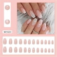 thumbnail image 2 of 24pcs Press On Nail French Style Stick on Nail Glossy False Nail Artificial Nail Manicure Nail Decoration for Women, 2 of 4