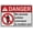 Warning Sign 3, variant on Industrial ANSI Tip Hazard No Climb Warning Sign - 8"x12" Weatherproof, UV Resistant for Indoor/Outdoor Workplace (Do not crawl under or climb over conveyor)