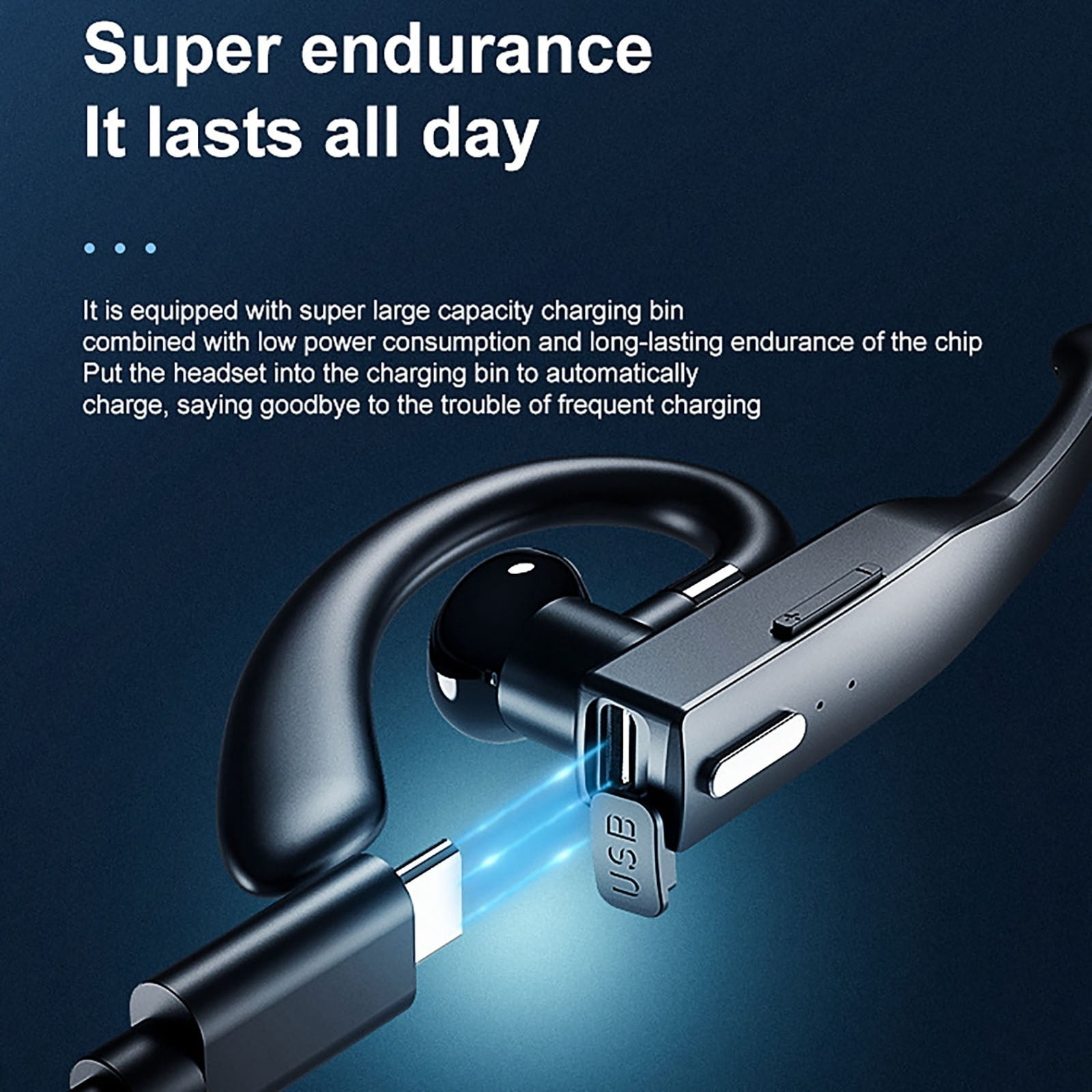 Jrocdr Bluetooth Headphone- Built-In Microphone In Ear Wireless Earbud For Android Ear Bud BlueTooth Computer Earbud With Microphone Wireless Headset PC Microphone