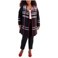 thumbnail image 1 of Kasper Womens Open Front Cardigan Sweater, Multicoloured, Plus Size, 2X, 1 of 1