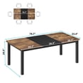 thumbnail image 2 of Litake Industrial Dining Table For 6~8 People, 78.7" Long Kitchen Table, Wood Dining Table, Kitchen & Dining Room Table, Rectangle Dining Room Table For 6 Ideal For Dinner Or Meeting, 2 of 8