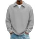 thumbnail image 2 of Ceisia Men's Spring Casual Solid Color Round Neck Long Sleeve Shirt - Comfortable Daily Outdoor Wear Gift, 2 of 8