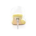 thumbnail image 2 of BLISSFUL STEP Women's Clear Slide Stiletto Heels Open Toe Slip On Sandals Yellow 11, 2 of 7