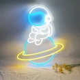 thumbnail image 3 of Luces de neón LED, personajes iluminados, decoración de bar, publicidad en la pared de fondo rojo de Internet, 3 of 3