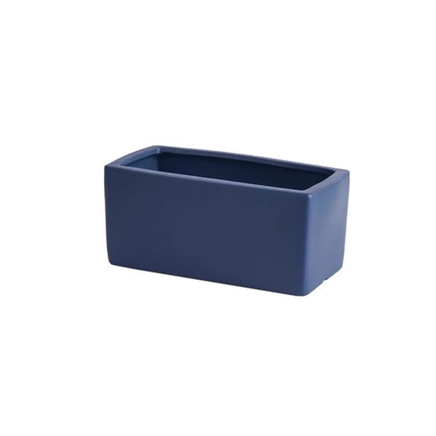 Macetero Rectangular de cerámica con bandeja, artículos for macetas pequeños perforados de escritorio de oficina, verde, Simple, escandinavo, suculento