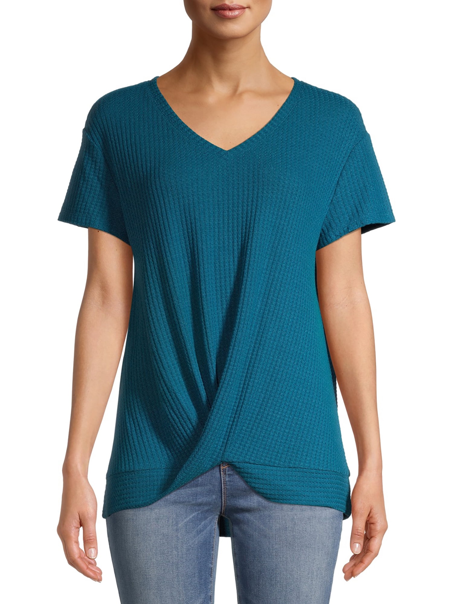 Time and Tru Time and Tru Women's Twist Knot TShirt with Short