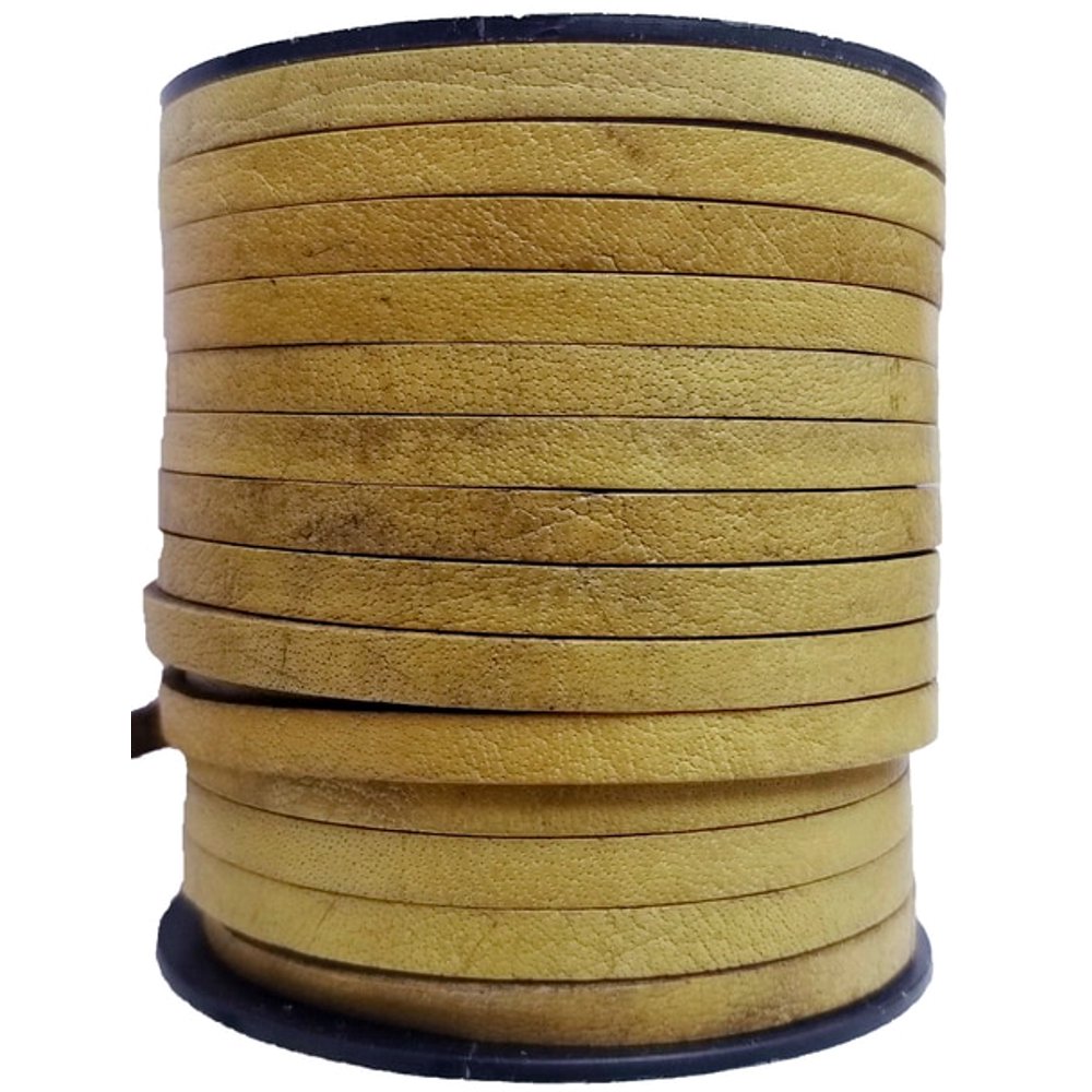 Flat Leather Cord 5mm x 2mm 1 Yard