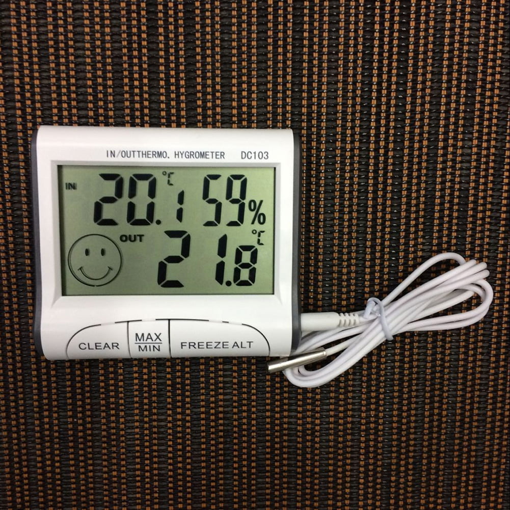 Mini Digital LCD Thermometer Temperature Meter Gauge with Sensor C/F 
