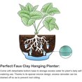 thumbnail image 3 of Plastic Hanging Planter Self Watering Basket with Detachable Base 9 Inch Mint Green Set of 2 and Wall Planter Pots Outdoor Use Plastic 8.5 Inch Green Set of 2, 3 of 7
