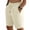 Beige, variant on Men's Shorts with Pockets and Drawstrings Big and Tall Solid Color Linen Short Pants Pocket Elastic Waist Loose Exercise Beach Shorts