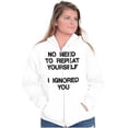 thumbnail image 3 of Funny I Ignored You Sarcastic Joke Zip Up Hoodie Men's Women's Brisco Brands L, 3 of 6