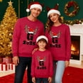 thumbnail image 2 of MIASHUI Pyjama Sensation Familiale Garçons Taille 14 Famille Noël Lettre Imprimée Col Rond Manches Longues Chandail en Molleton Sans Capuche Femmes,TG, 2 of 6
