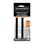 General Pencil Compressed Charcoal Set, 2B, Hard, 2/Pkg.