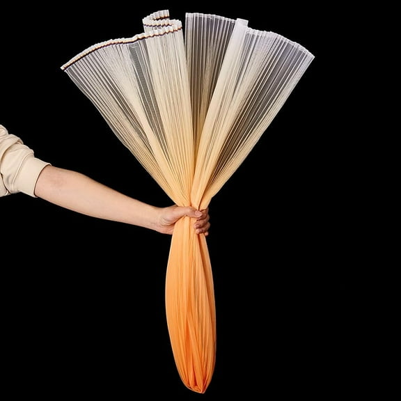 Ruffled Lace Trims 1x1.5 Yard Organza Ruffled Fabric Pleated Gradient Fabric Chiffon Ribbon Tulle Lace Border Applique for Garment Extender Sewing Dress Trimming Craft Collar