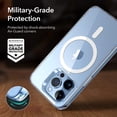 thumbnail image 5 of for iPhone 13 Pro Max Case, Compatible with MagSafe, Shockproof Military-Grade Protection, Scratch-Resistant Back, Magnetic Phone Case for iPhone 13 Pro Max, Classic Hybrid Case, Clear, 5 of 5
