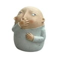 thumbnail image 2 of Estatua de baño que sujeta la nariz, escultura de resina, divertido, Kitschy, arte decorativo, adorno extraño, figura Vulgar para inodoro, 2 of 9