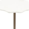 thumbnail image 6 of Kate and Laurel Sanzo Modern Round Side Table, 14 x 14 x 24, White Marble and Antique Brass, Decorative Circle End Table with Scalloped Marble Tabletop for Indoor Plant Stand or Bedroom Nightstand, 6 of 8
