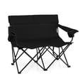 thumbnail image 4 of Biotree 2-Person Folding Outdoor Loveseat Camp Chair with Cup Holders Portable Double Camping Chair with Carry Bag, Black, 4 of 11