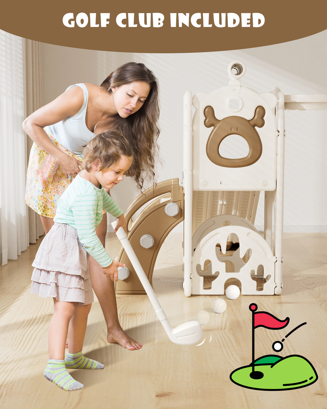 Korimefa 7-in-1 Toddler Slide Playset photo 4
