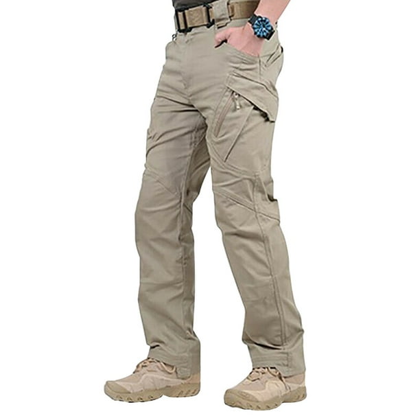 Waterproof Pants Men's Casual Work Walking Combat Cargo Multi