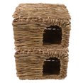 thumbnail image 2 of 2PCS Grass House Foldable House Small Animal Hideaway Guinea Pigs Rabbit House Indoor Outdoor Bunny Hideout Grass Rabbit Bed, 2 of 5