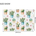 thumbnail image 3 of GZHJMY Cactus Cacti Succulent Polka Dot Bath Mat for Bathroom Shower U Shape Toilet Rugs Contour Carpet Set, Fluffy Absorbent & Machine Washable, 2 Piece Carpet Runner, 3 of 7