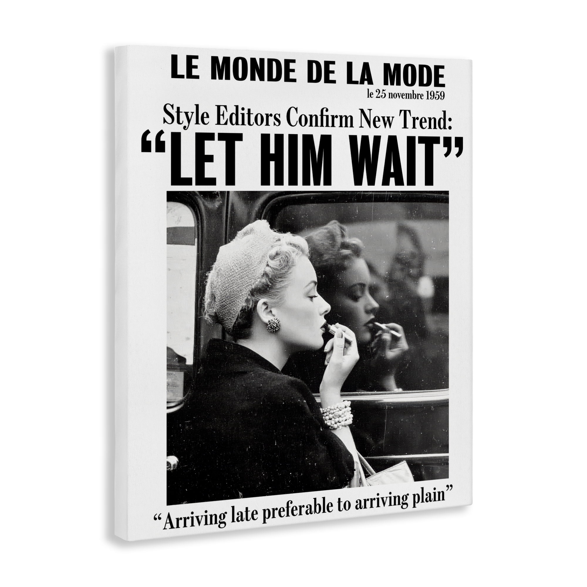 Stupell Industries Let Him Wait Advice Canvas Wall Art, design by Annabelle Hall