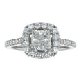thumbnail image 5 of 14K White Gold 1-2/3 cttw. Certified Diamonds Cushion-cut Halo Engagement Ring by Hollywood Hills Jewelers, 5 of 6