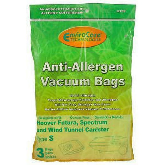 Hoover Paper Bags S, 3 PK Allergen Canister Part-A109